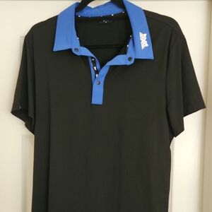 PXG Black and Blue Polo Shirt with Classic Design